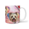 Cute Yorkie Print 360 White Mug