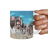 American Skull On Mount Rushmore Print 360 Mug