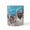 American Skull On Mount Rushmore Print 360 Mug