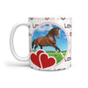 Thoroughbred Horse Print 360 White Mug