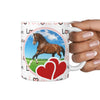 Thoroughbred Horse Print 360 White Mug