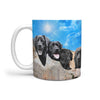 Black Labrador On Mount Rushmore Print 360 Mug