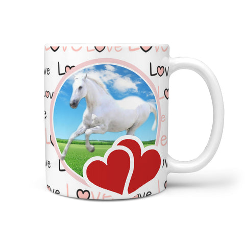 Andalusian Horse Print 360 White Mug
