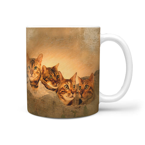 Bangle Cat Oil Painting Mount Rushmore Print 360 Mug