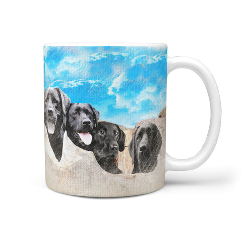 Labrador Pastel Art On Mount Rushmore Print 360 Mug