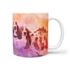 Basset Hound On Mount Rushmore Warm Color Art Print 360 Mug