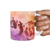 Basset Hound On Mount Rushmore Warm Color Art Print 360 Mug