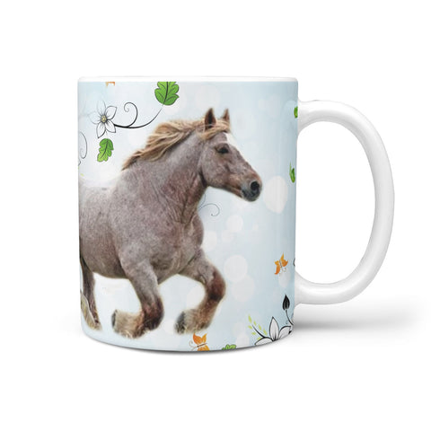 Breton Horse Print 360 White Mug