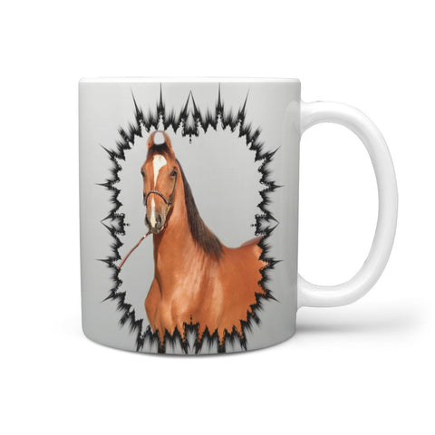 Marwari Horse Print 360 White Mug