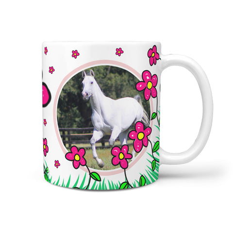 Holsteiner Horse Print 360 White Mug