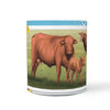 Brangus Cattle (Cow) Print 360 White Mug