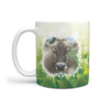 Brown Swiss Cattle (Cow) Print 360 White Mug