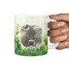Brown Swiss Cattle (Cow) Print 360 White Mug