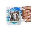 English Longhorn Cattle (Cow) Print 360 White Mug