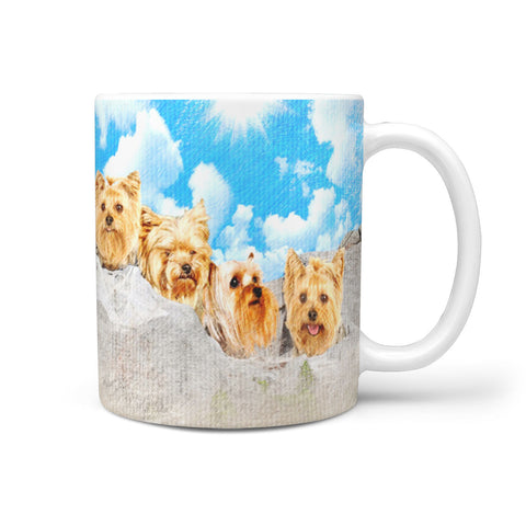 Yorkie Vintage Art Mount Rushmore Print 360 Mug