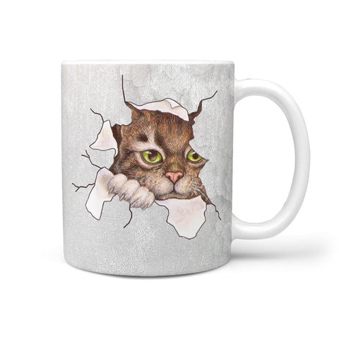 Cat Torn Out Art Print 360 Mug