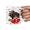 Red Poll Cattle (Cow) Print 360 White Mug