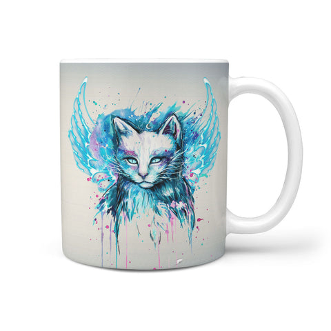 Cat Watercolor Art Print 360 Mug