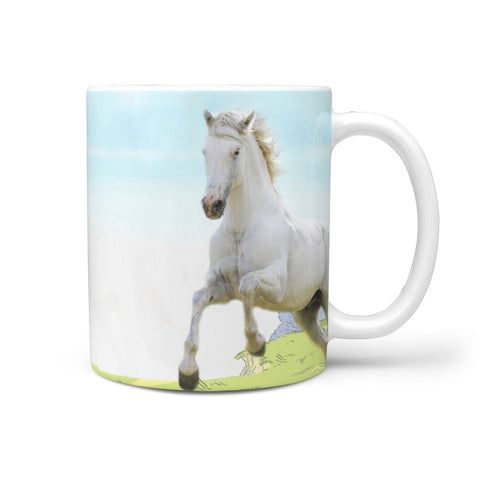 Azteca Horse Print 360 White Mug