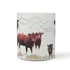 Lincoln Red Cattle (Cow) Print 360 White Mug