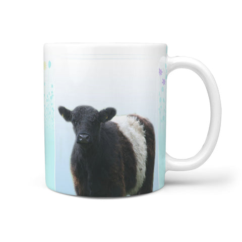 Galloway Cattle (Cow) Print 360 White Mug