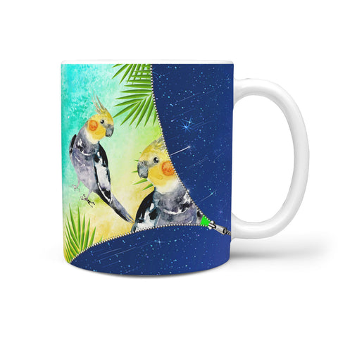 Cockatiel Parrot Art Print 360 Mug