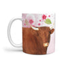 Salers Cattle (Cow) Print 360 White Mug