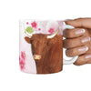 Salers Cattle (Cow) Print 360 White Mug