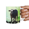 Black Baldy Cattle (Cow) Print 360 White Mug