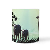 Black Baldy Cattle (Cow) Print 360 White Mug