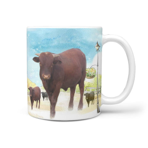 Barzona Cattle (Cow) Print 360 White Mug