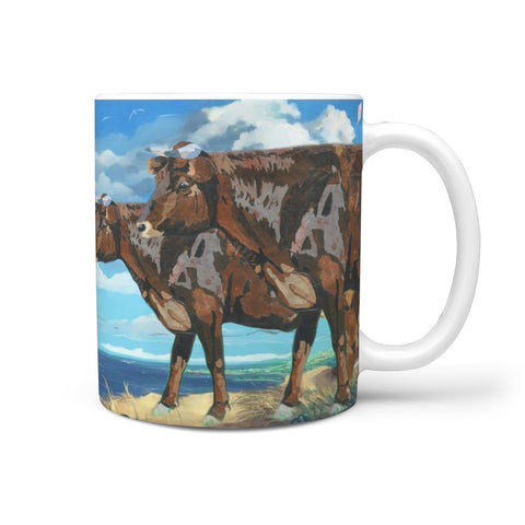 Canadienne Cattle (Cow) Print 360 White Mug