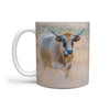 Aubrac Cattle (Cow) Print 360 White Mug