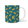 Yellow Fish Print 360 White Mug