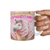 'Creamy' Unicorn Print 360 White Mug