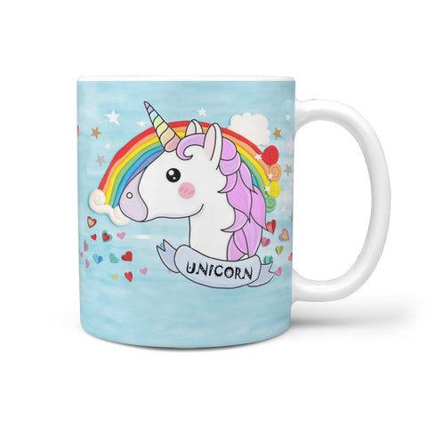 Unicorn Love Print 360 White Mug