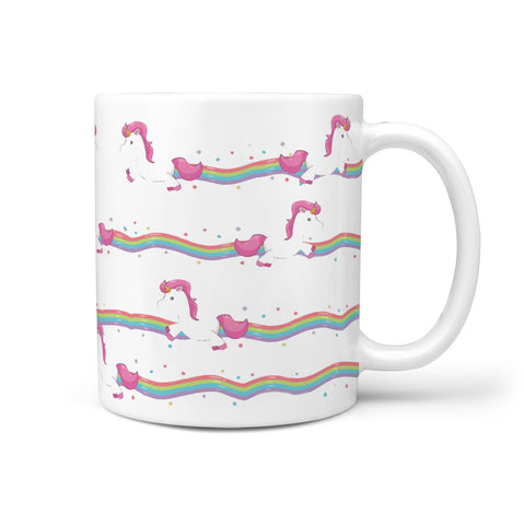 Unicorn Pattern Print 360 White Mug