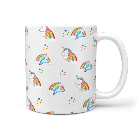 Cute Unicorn Pattern Print 360 White Mug