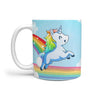 Rainbow Unicorn Print 360 White Mug