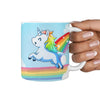 Rainbow Unicorn Print 360 White Mug