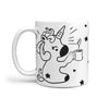Cute Unicorn Drinking Coffee Print 360 White Mug
