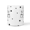 Cute Unicorn Drinking Coffee Print 360 White Mug