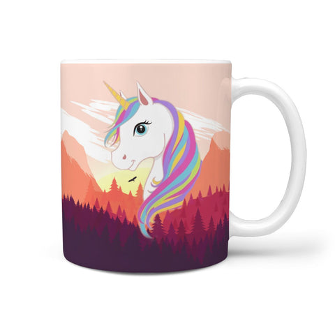 Morning Unicorn Print 360 White Mug