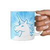 Smiley Unicorn Print 360 White Mug