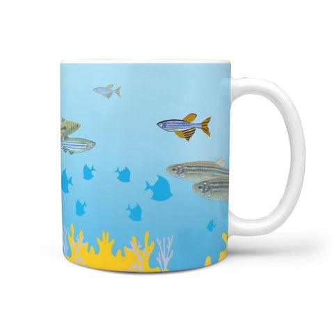 Danios Fish Print 360 White Mug