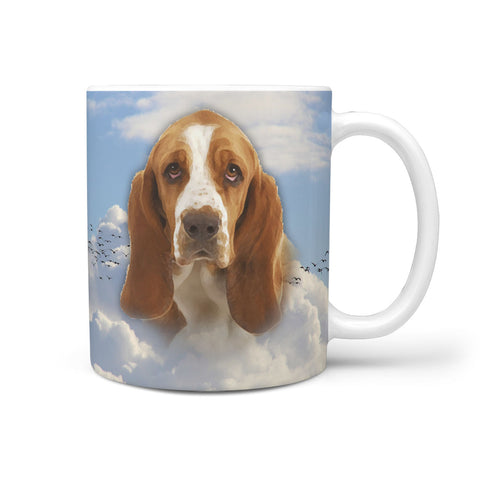 Cute Basset Hound Print 360 Mug