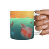 Siamese fighting Fish (Betta Fish) Print 360 White Mug