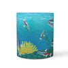 Glow Light Tetra Fish Print 360 White Mug