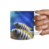 Afra Cichlid Fish Print 360 White Mug