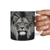 Lion Grey Art Print 360 Mug